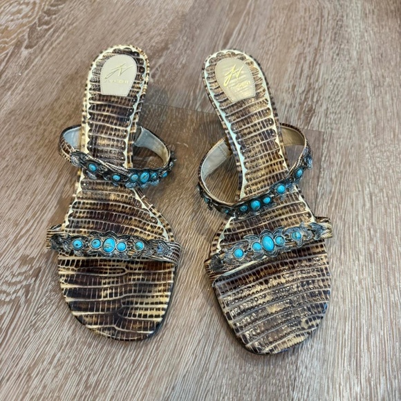 vintage y2k snake skin kitten heels - Picture 1 of 8